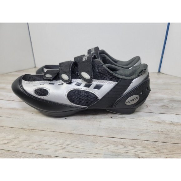 Forte Men Black Bike Cycling Shoes Medium Cleats Size EU 39, US Size 6.5 - Picture 6 of 11